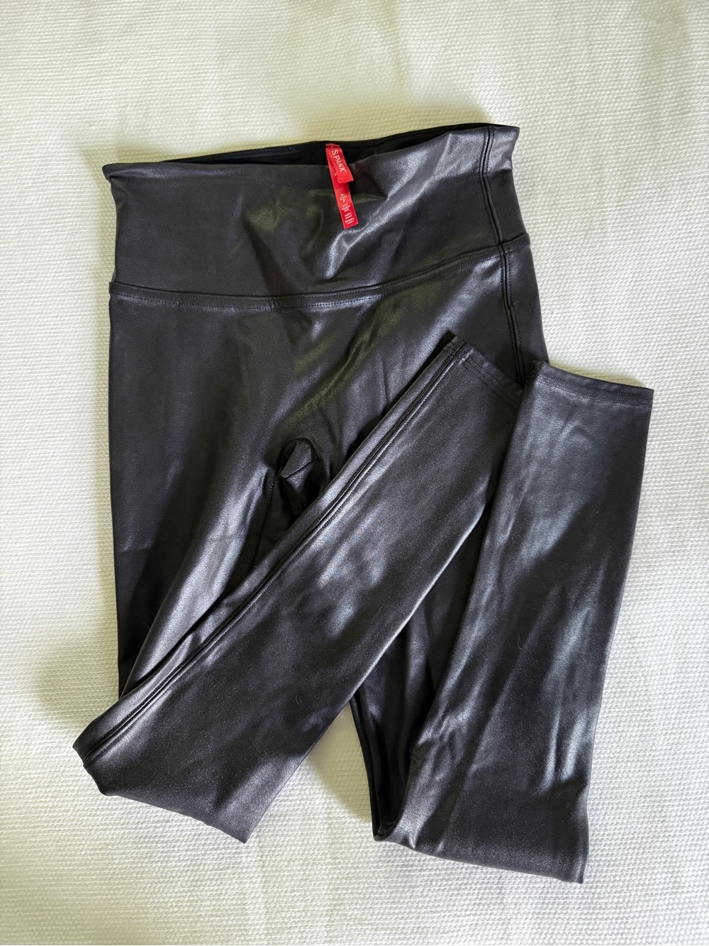 Spanx Faux Leather High-Waist Leggings, sz S